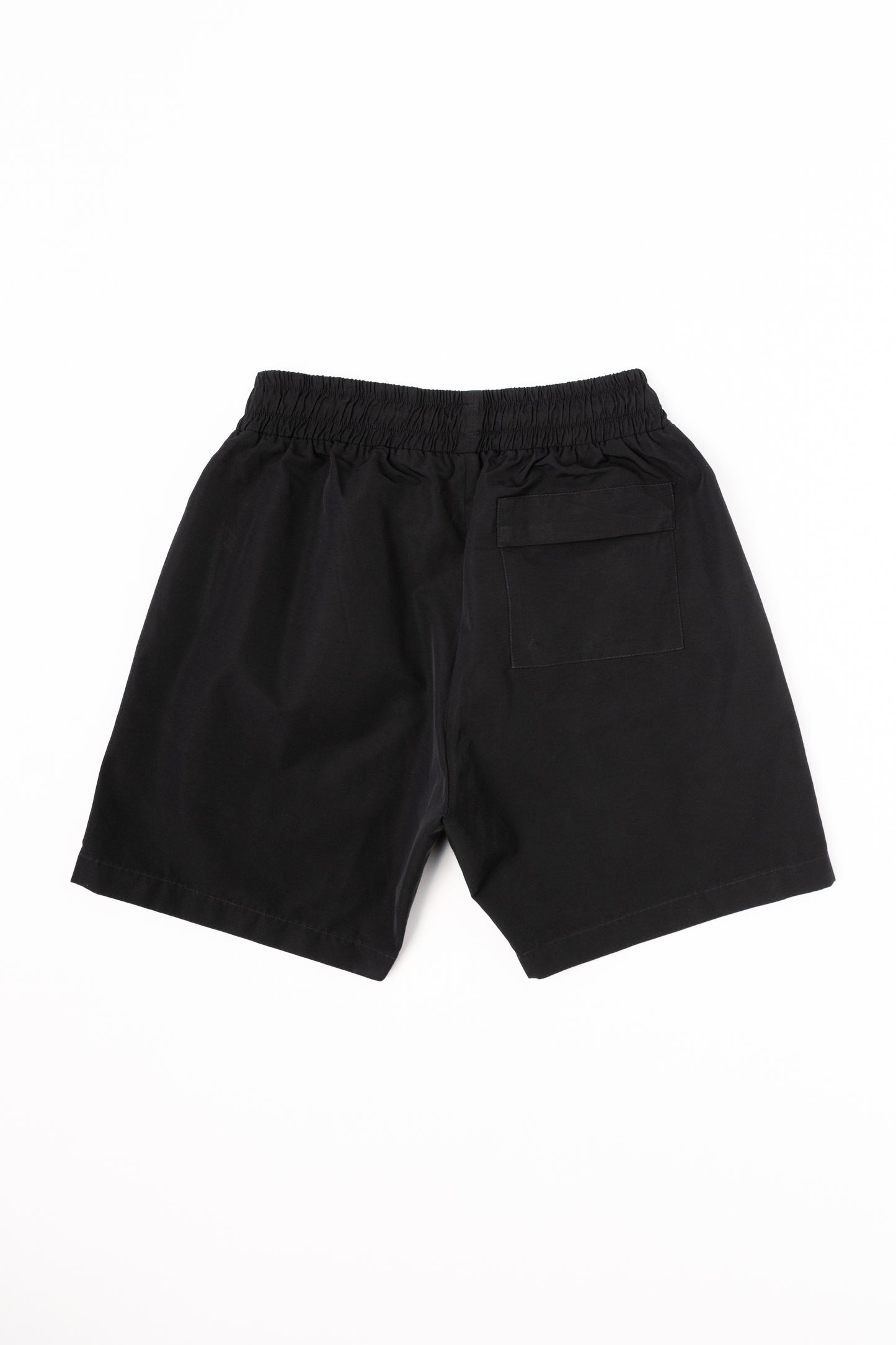 Black Cotton/Nylon Shorts