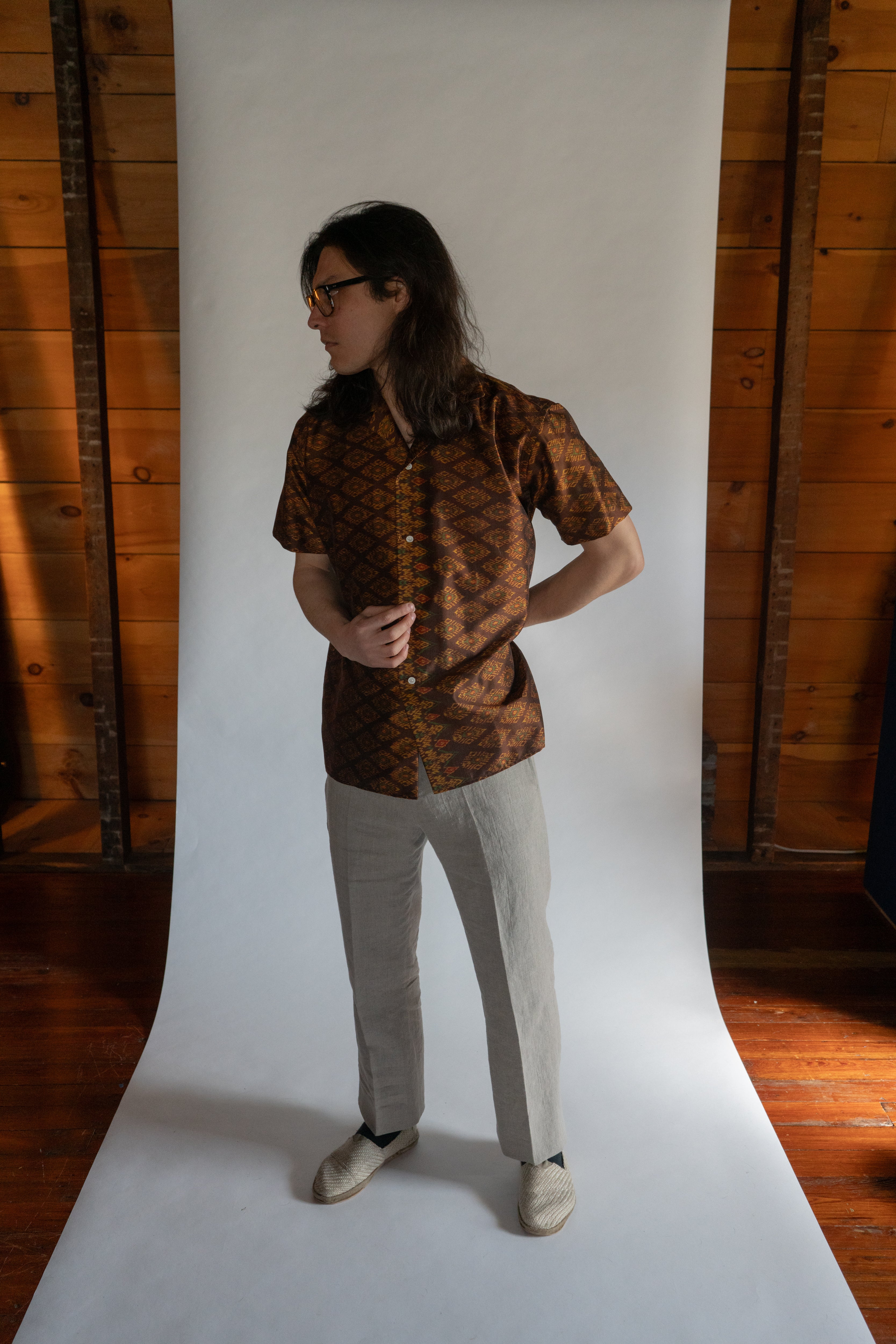 Auburn Cambodian Silk Button Down Shirt – Samuel Lim Hubler