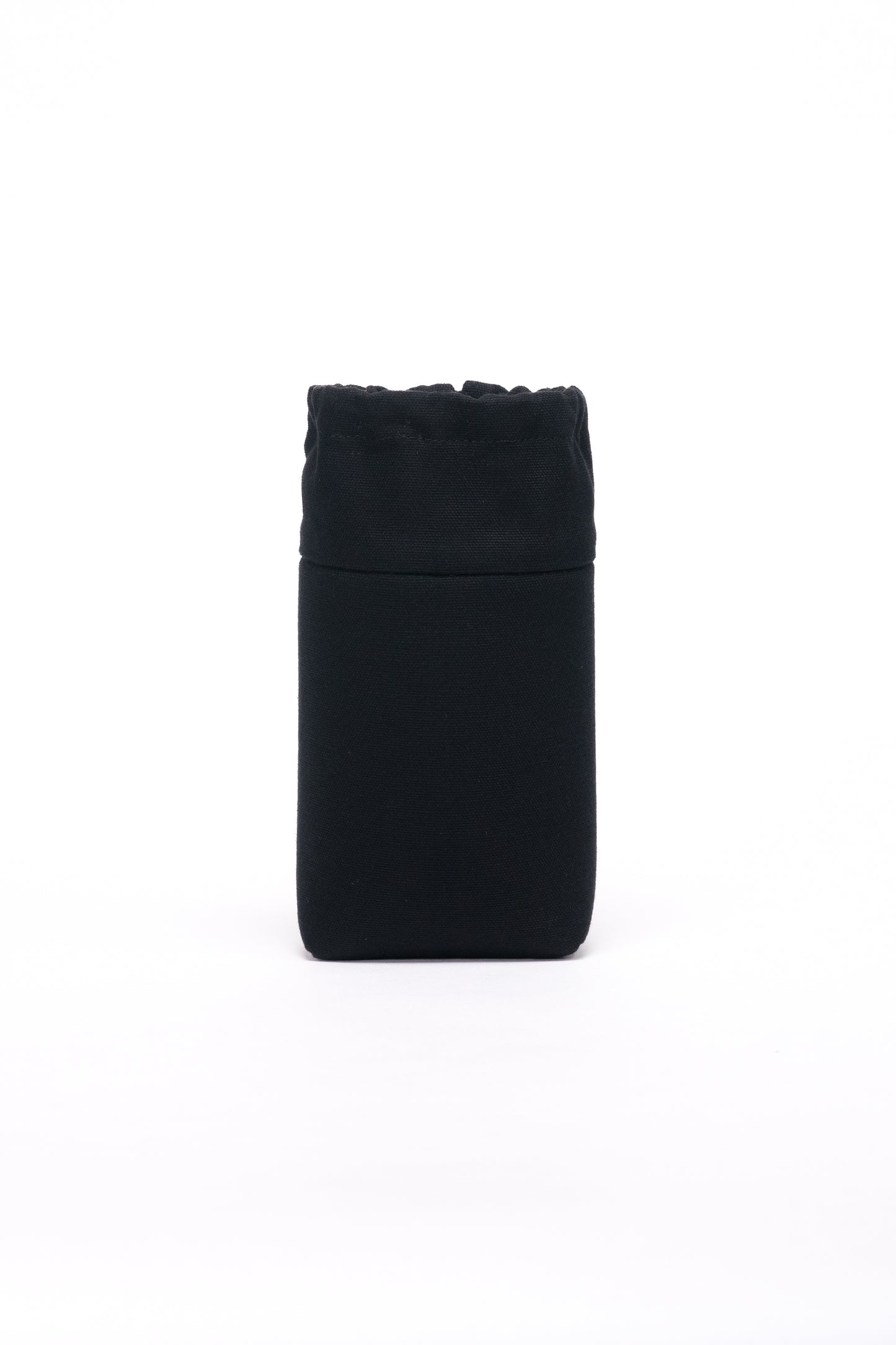 Canvas lens bag, front open view
