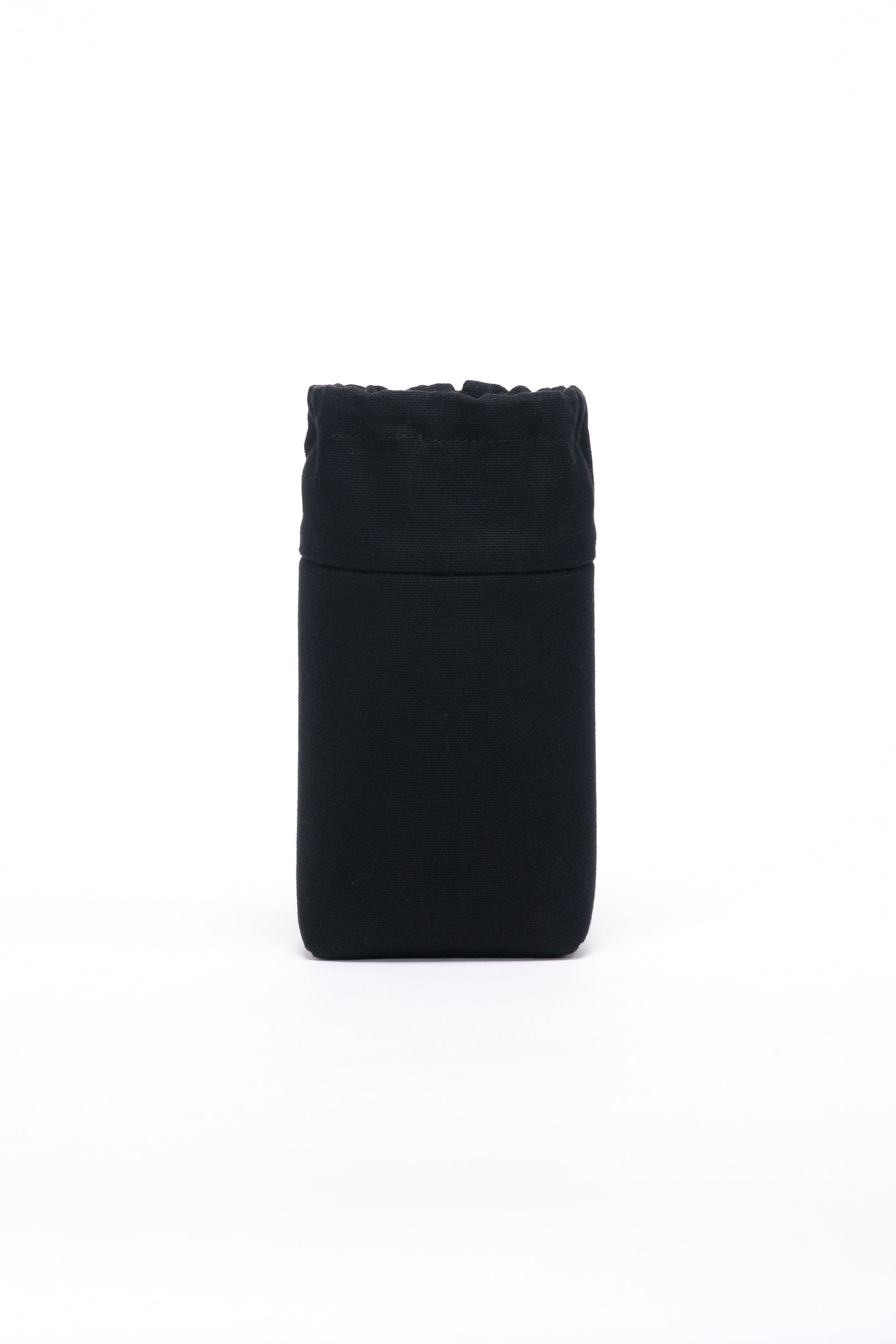 Canvas lens bag, front open view
