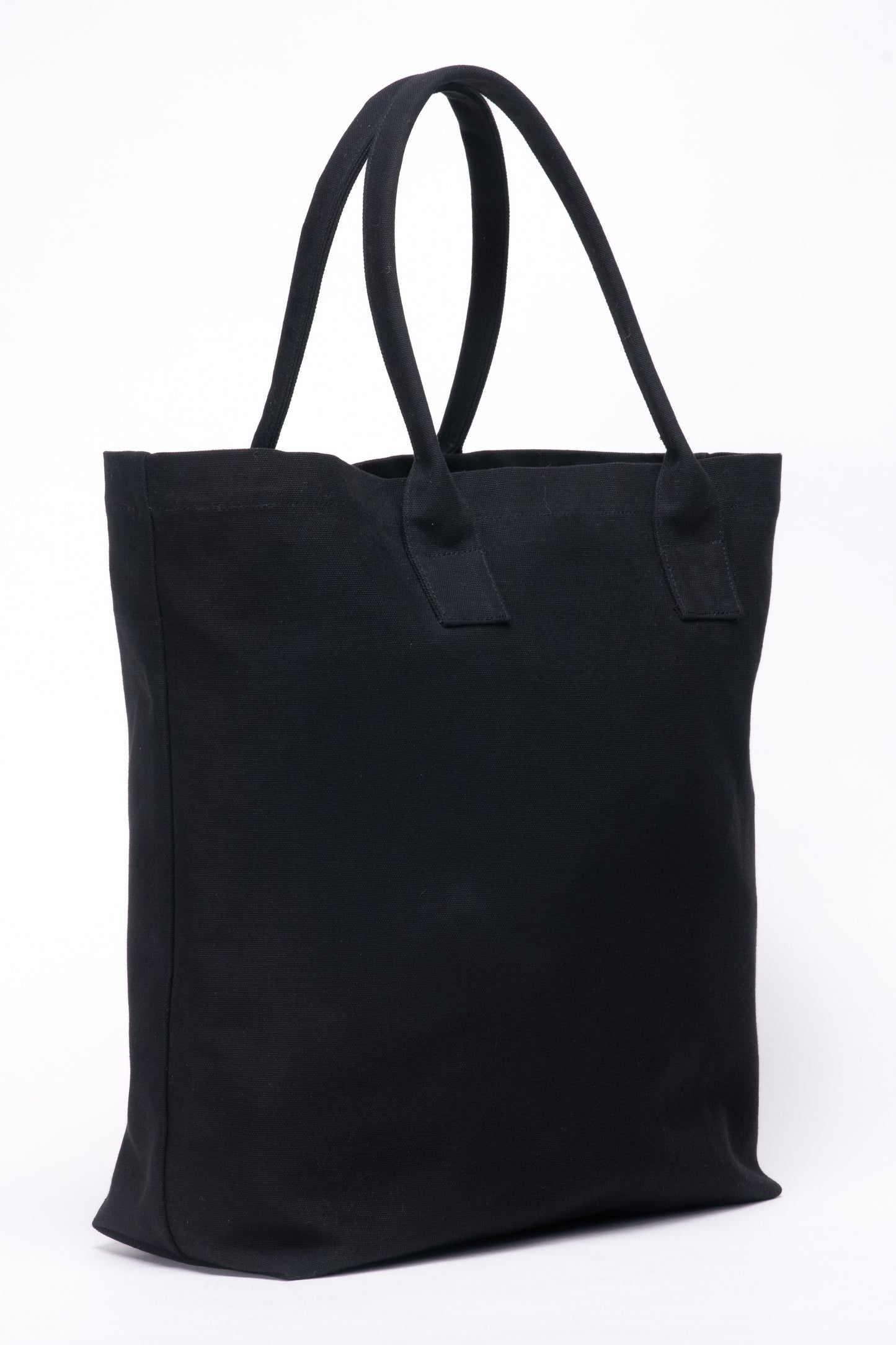 Canvas tote, side view