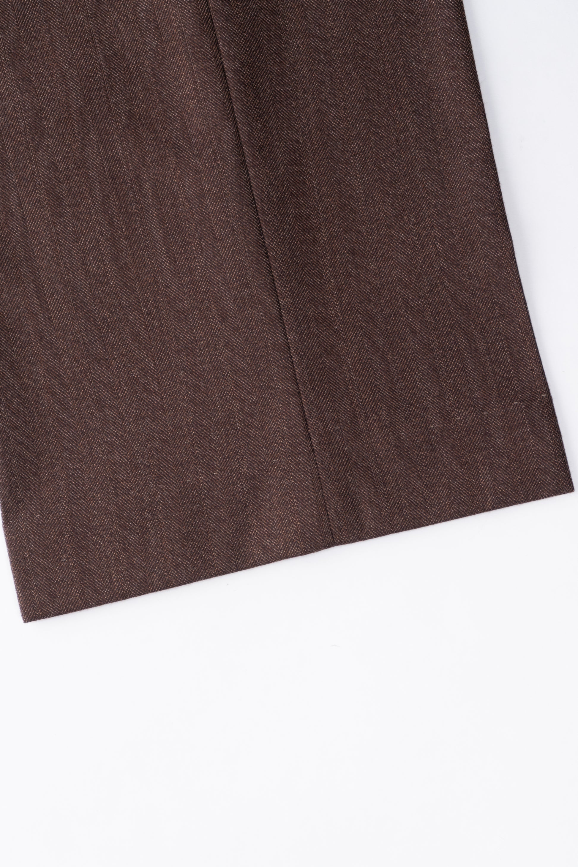 Chestnut brown dress pants, cuff detail