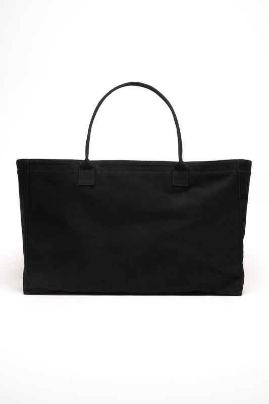 Large canvas tote, front view