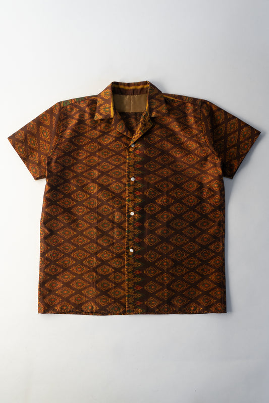 Auburn Cambodian Silk Button Down Shirt