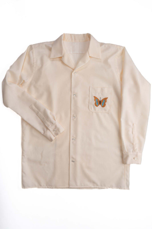 Phaedra wool button down, flat view