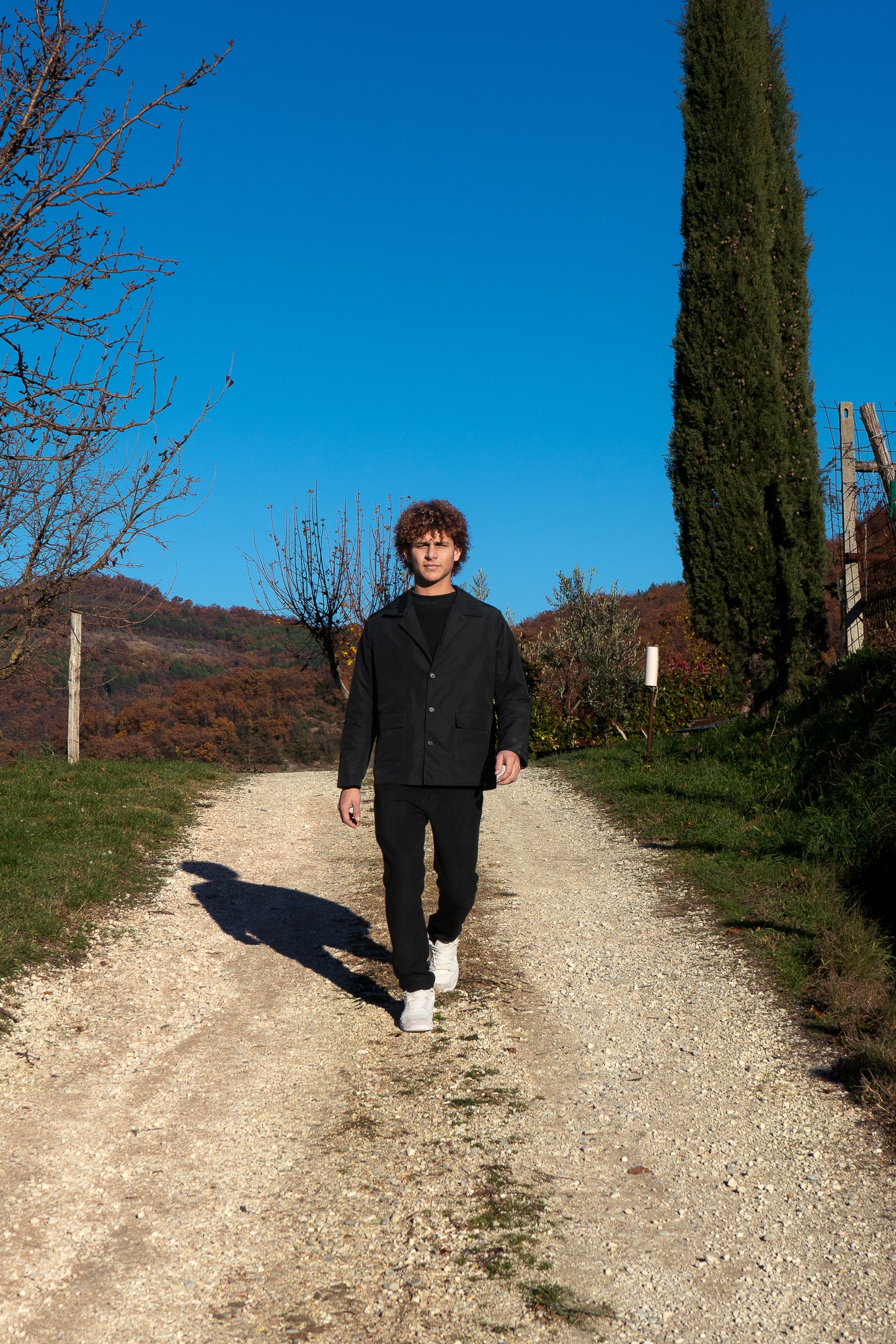 Pivot cotton nylon jacket, full front view