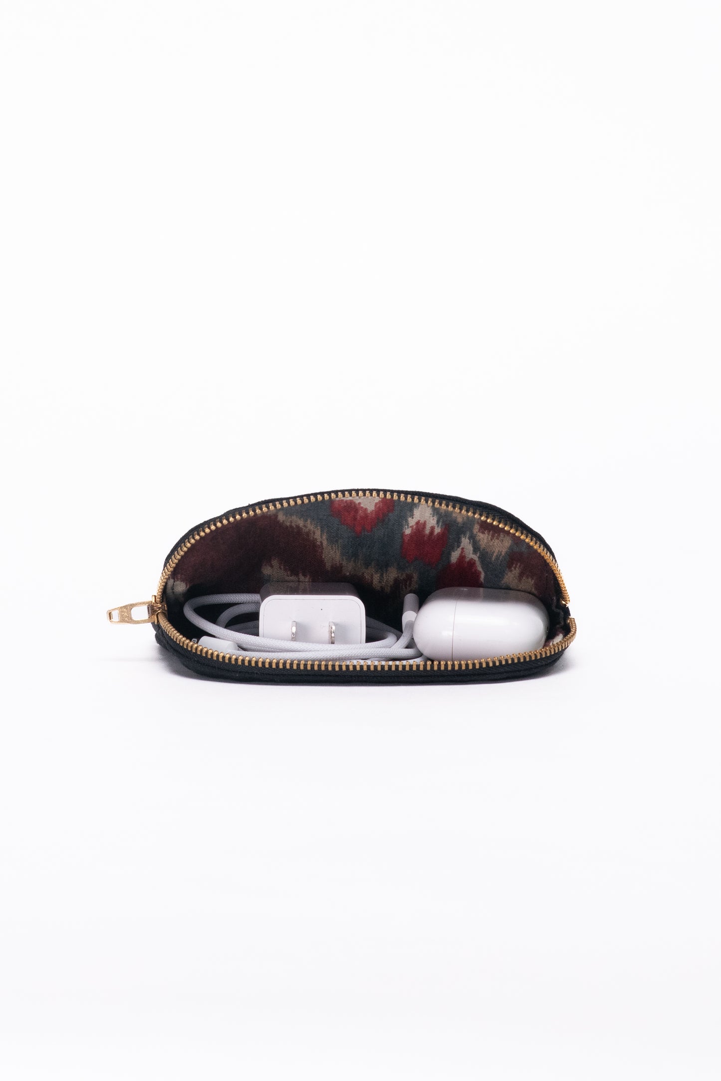 Small zipper pouch, open view