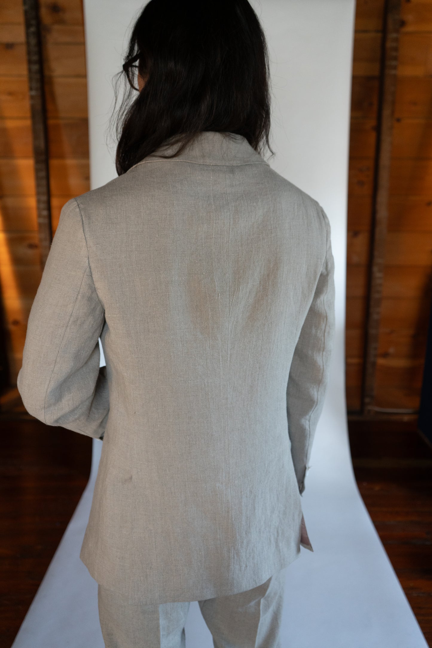 Linen jacket, back view