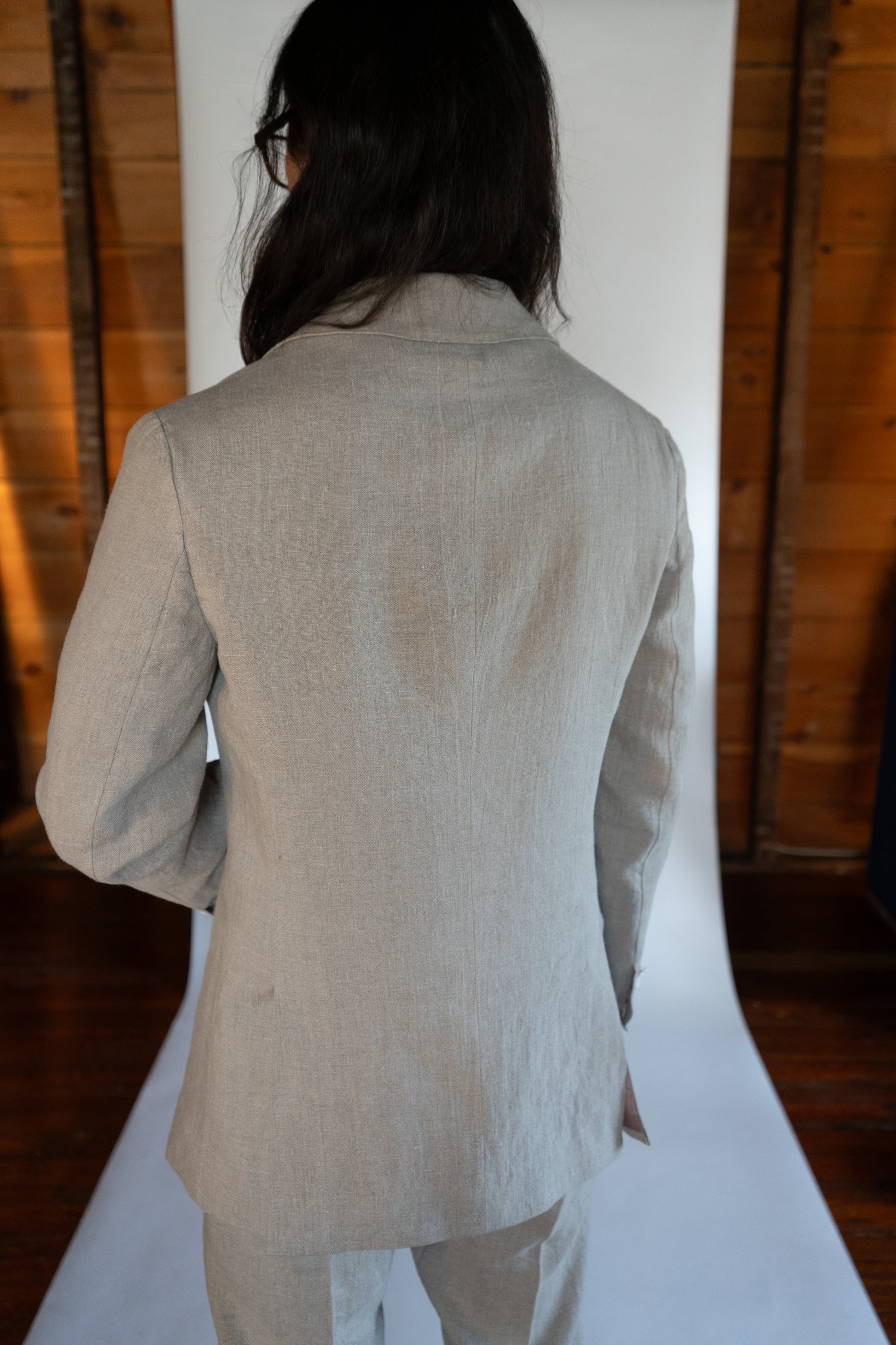 Linen jacket, back view