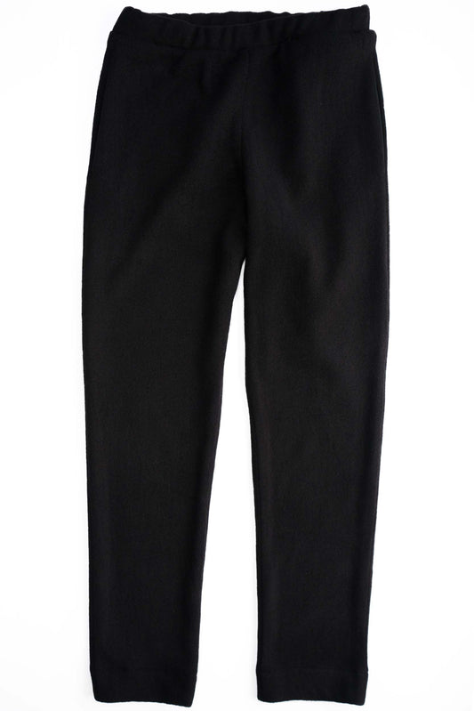 Wool fleece sweatpants, flat view