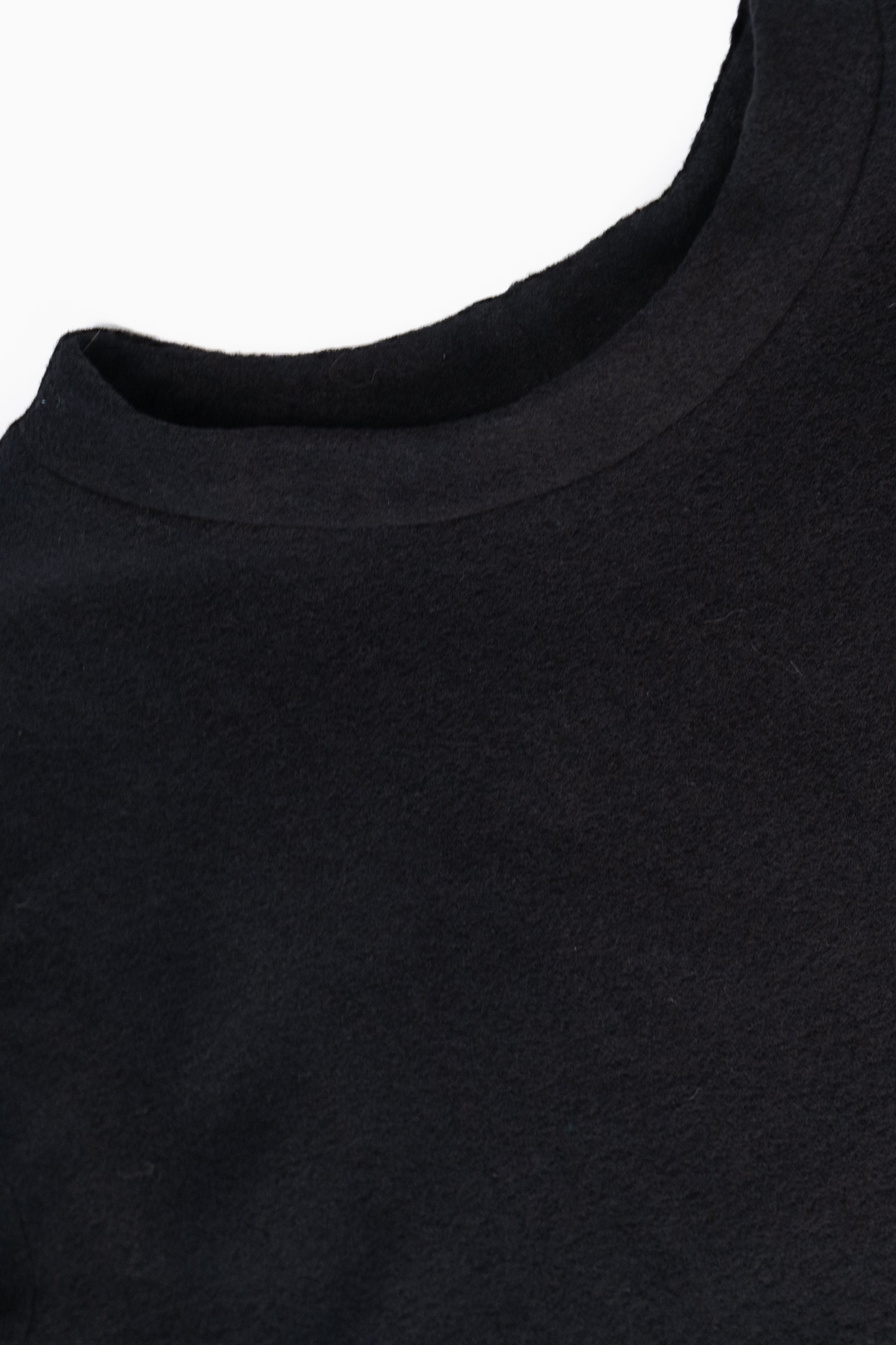 Wool fleece sweatshirt, flat close-up