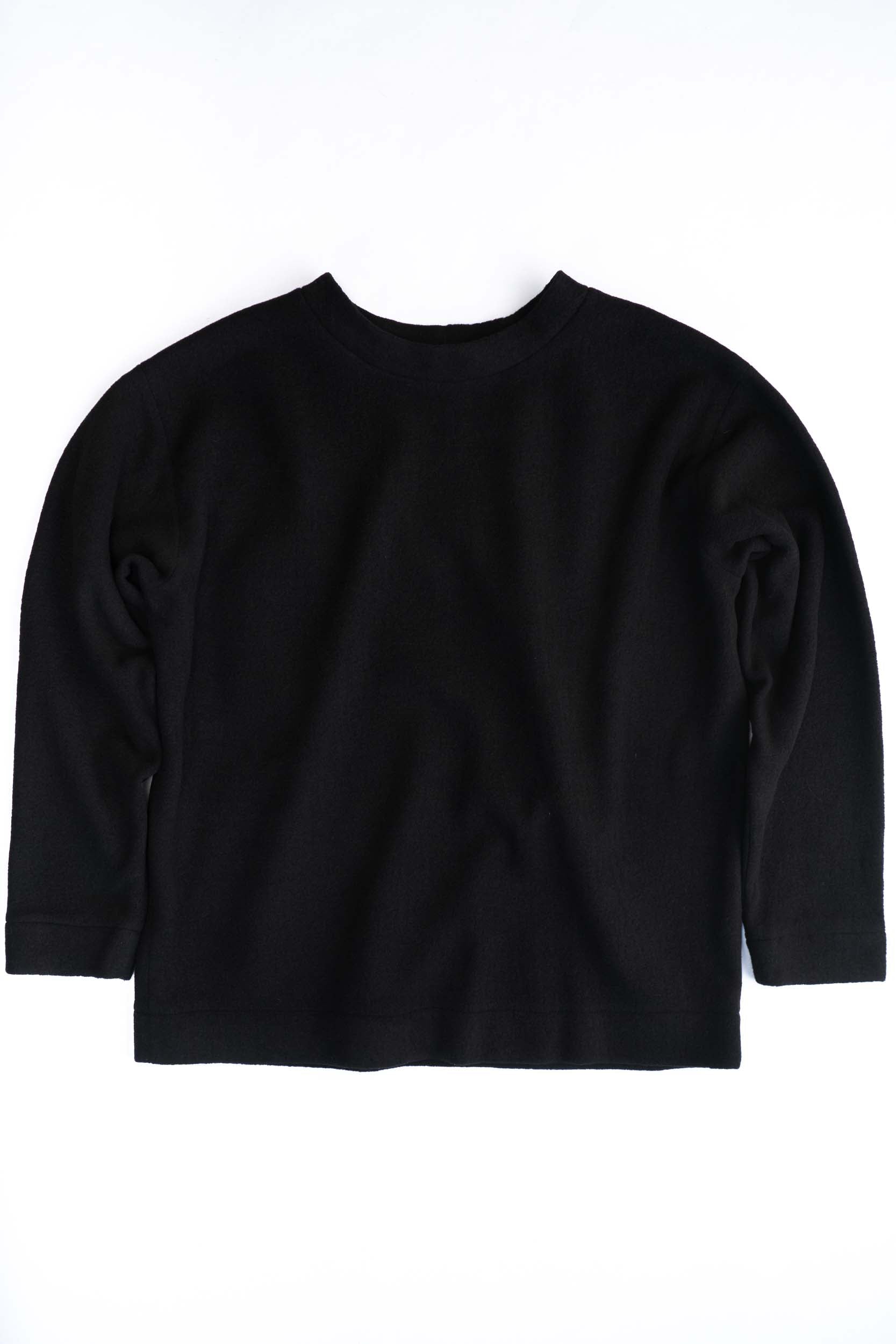 Wool fleece sweatshirt, flat view